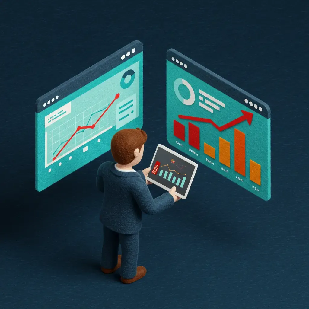 Mockup of floating boxes