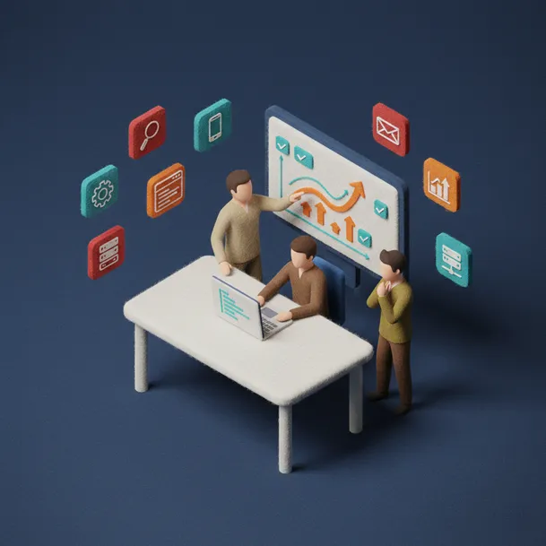 Team presenting solutions