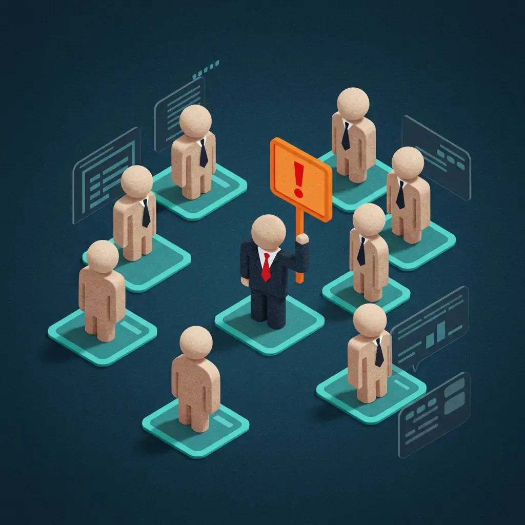 Mockup of floating boxes